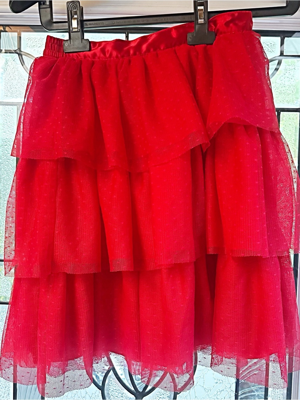 Janie and Jack Red Tiered Tulle Skirt